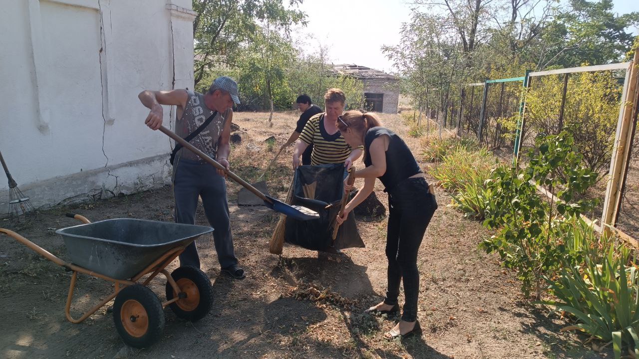 Благоустройство населенных пунктов Тельмановского округа продолжаются.